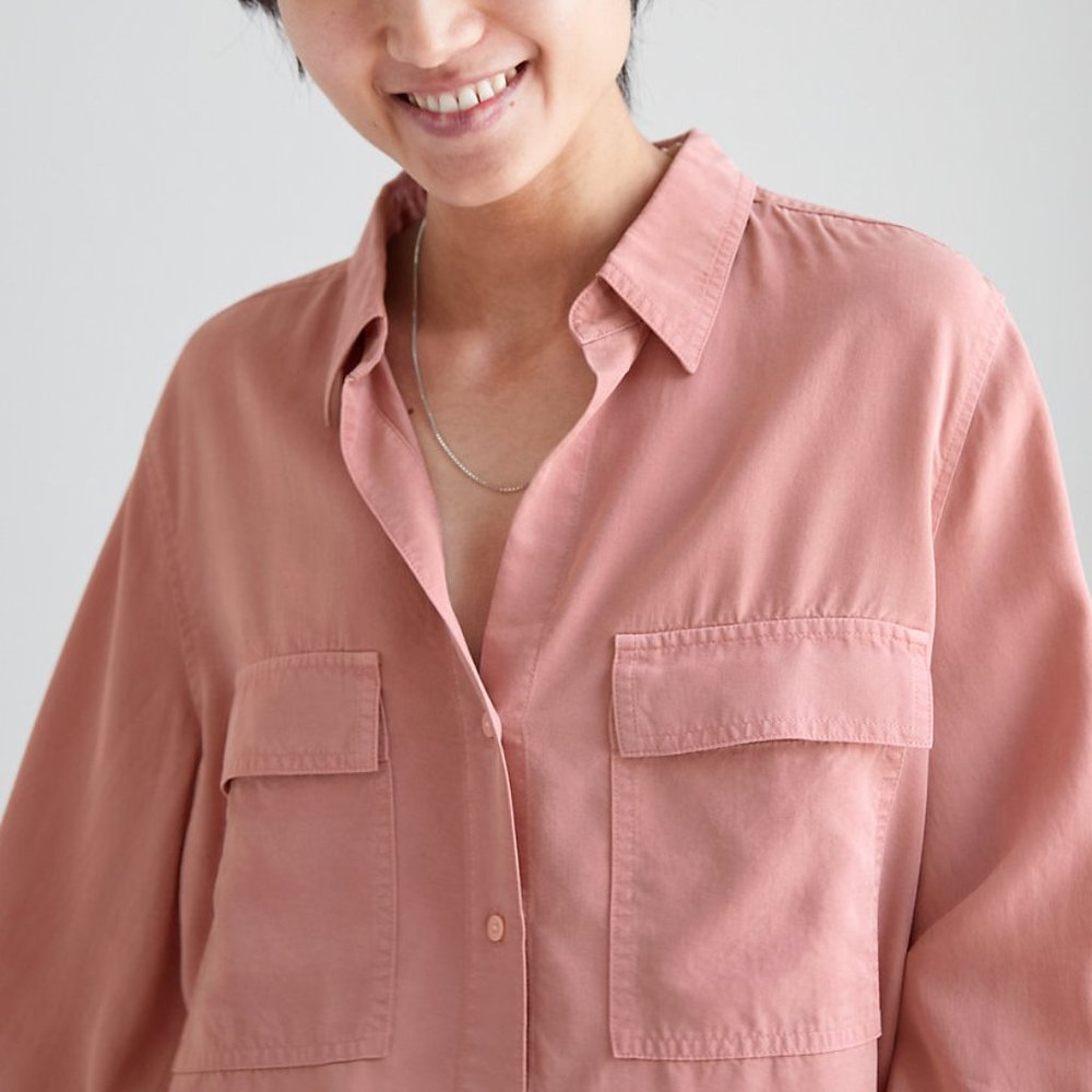 BNWOT The Group by Babaton Utility Button-Up (colour is dusty mauve)